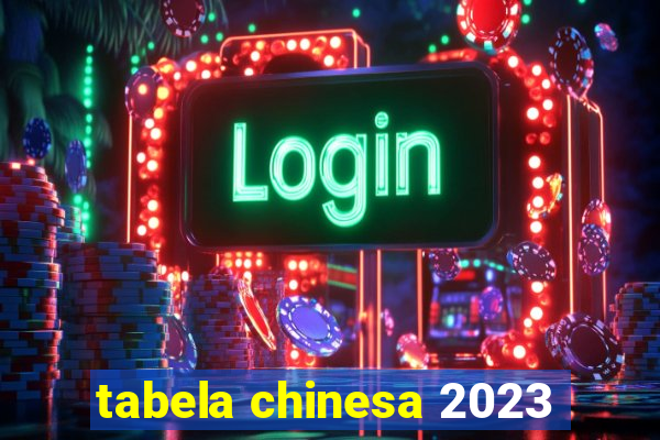 tabela chinesa 2023